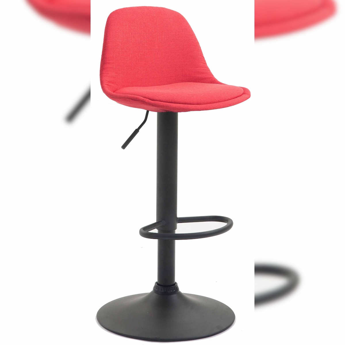 CLP Barhocker Kiel Stoff schwarz/rot Image