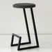 hollis+morris Corktown Upholstered Counter Stool - CORKcounter Blk W.Oak Black Moonlight