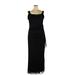 Alex Evenings Cocktail Dress - Midi: Black Solid Dresses - Used - Size 16