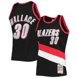 Men's Mitchell & Ness Rasheed Wallace Black Portland Trail Blazers 1999/00 Hardwood Classics NBA 75th Anniversary Diamond Swingman Jersey