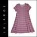 Lularoe Dresses | Lularoe Jessie Women Short Sleeve Flare Dress Stretch Size Xs | Color: Purple/Pink | Size: Xs