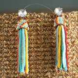 J. Crew Jewelry | J. Crew Multi-Colored Beaded Tassel Earrings | Color: Red/Yellow | Size: Os