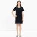 Madewell Dresses | Madewell Shift T-Shirt Dress Xs Womans Black Leather Trim Pockets Crew Neck A33 | Color: Black | Size: Xs