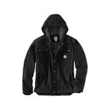 Carhartt Men's Relaxed Fit Washed Duck Sherpa-Lined Utility Jacket, Black SKU - 508427