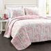 Make A Wish Inspirational Unicorn Reversible Oversized Quilt Pink 2Pc Set Twin - Lush Décor 21T010168