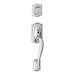 Schlage Camelot Exterior Portion Handleset w/ Single Cylinder Deadbolt (Interior Portion Sold Separately) in Gray | Wayfair F58CAM625