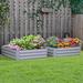 Freeport Park® Herald Square Datra 3.5 ft x 3.5 ft Steel Raised Garden Bed Metal in Gray | 11.75 H x 39.25 W x 39.25 D in | Wayfair