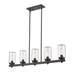 Z-Lite Tahoe 10 Inch Tall 5 Light Outdoor Hanging Lantern - 588-5L-BK