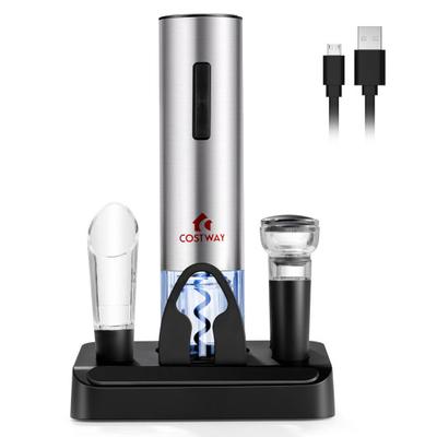 Costway 6-in-1 Electric Wine Bottle Opener Set wit...