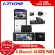 AZDOcloser-Caméra de tableau de bord de voiture M550 DVR 3 caméra 4K + 1080 caméra arrière 1080