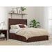 NoHo Full Bed with Footboard and 2 Drawers in Walnut