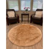 Legacy Home Faux Sheepskin Round Shag Area Rug