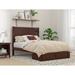 NoHo Full Platform Bed with Foot Drawer in Walnut