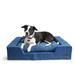 Navy Cloud Orthopedic Box Dog Bed, 36" L X 27" W, Large, Blue