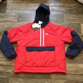 Nike Jackets & Coats | Nike Sportswear Therma-Fit Legacy Anorak Hooded Jacket Red/Blue Large Dd6863-687 | Color: Blue/Red | Size: L