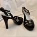 American Eagle Outfitters Shoes | American Eagle High Heel 4 Sandals Black Satin Size 9.5 M Womens Shoes | Color: Black | Size: 9.5