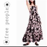 Free People Dresses | Free People Garden Party Maxi Dress Nwt | Color: Black/Pink | Size: M
