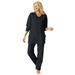 Plus Size Women's 2-Piece Lounge Set by Dreams & Co. in Black (Size M)