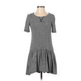 BCBGeneration Casual Dress - DropWaist: Gray Stripes Dresses - Women's Size 2X-Small