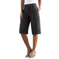 Plus Size Women's Complete Cotton Bermuda Short by Roaman's in Black Denim (Size 16 W) Shorts