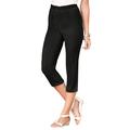 Plus Size Women's Comfort Stretch Capri Jean by Denim 24/7 in Black Denim (Size 42 T)