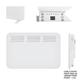 The Electrical Heating 2000W 2KW Electric Panel Heater Radiator Wall Mounted Slim Designer Convector With Timer lot 20 WHITE-FREE NEXT DAY DELIVERY (TIWH01)