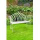 MirrorOutlet Garden Bench. Enjoy this rustic white Classy Bench measuring 131cm x 94cm (max)