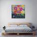 Red Barrel Studio® "Folk Floral I" Gallery Wrapped Canvas By Farida Zaman Canvas in Green/Pink/Yellow | 12 H x 12 W x 1.5 D in | Wayfair