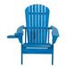 Rosecliff Heights Condrey Solid Wood Adirondack Chair Wood in Blue | 26 H x 33 W x 32 D in | Wayfair 84E658ED656B40BEABF0DA95302A3741