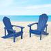 Rosecliff Heights Hamle 2 Piece Adirondack Chair Set Plastic/Resin/ in Blue | 36.6 H x 29.1 W x 33.9 D in | Wayfair