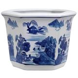 Langley Street® Feuerstein Chinese Porcelain Pot Planter Ceramic | 7 H x 10 W x 9 D in | Wayfair 8C376472D0924374934AC7907DD0A006
