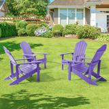 Rosecliff Heights Harb Adirondack Chair Plastic/Resin in Indigo | Wayfair 5E19A0D670604F3286E5410507649AD9