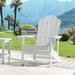 Rosecliff Heights Harietta Patio Adirondack Chair Chair Outdoor Lawn & Garden Chair Plastic/Resin in White | 36.6 H x 29.1 W x 33.9 D in | Wayfair