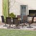 Lark Manor™ Alyah Rectangular 6 - Person 60" Long Outdoor Dining Set Metal in Black | 28 H x 60 W x 38 D in | Wayfair