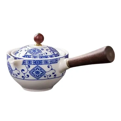 Théière en céramique résistante à 360 service à thé exquis poignée latérale bouilloire à thé pot