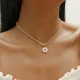 Collier chaîne à clavicule Imitation marguerite pour femmes pendentif ras du cou en strass papillon