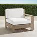 St. Kitts Right-facing Chair in Weathered Teak with Cushions - Solid, Quick Ship, Sailcloth Cobalt, Standard - Frontgate