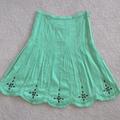 Anthropologie Skirts | Anthropologie Odille Green Beaded Skirt | Color: Green | Size: 2