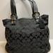 Coach Bags | Black Coach Signature Handbag | Color: Black | Size: Medium