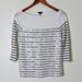 J. Crew Tops | J. Crew Sequin Stripe Tee | Color: Gray/White | Size: Xs