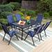 Lark Manor™ Alyah Rectangular 6 - Person 60" Long Outdoor Dining Set Metal in Black | 60 W x 35 D in | Wayfair EEB573EA339C41529E814B32B5A1275A