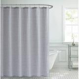 Laura Ashley Solid Color Single Shower Curtain + Hooks Cotton Blend in Gray/White | 72 H x 72 W in | Wayfair LAC014954