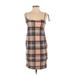 Shein Casual Dress - Bodycon: Pink Plaid Dresses - Women's Size Small