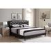 Deb Light Tufted King Panel Bed