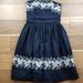 Anthropologie Dresses | Anthropologie Girls From Savory Strapless Dress | Color: Black/Blue | Size: 2