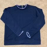 J. Crew Tops | J.Crew Ruffled Collar Sweatshirt Size S | Color: Blue/Black | Size: S