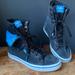 Adidas Shoes | Adidas Originals Limited Edition Retro Black High Top Fold Down Sneakers Sz 6 | Color: Black/Blue | Size: 6