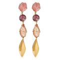 Kate Spade Jewelry | Kate Spade Floral Facets Linear Stone Drop Earrings | Color: Pink/Purple | Size: Os
