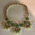 J. Crew Jewelry | J Crew Statement Necklace Excellent Condition! So Pretty! | Color: Gold/Green | Size: Os