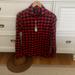 J. Crew Tops | Jcrew Buffalo Check Plaid Slim Fit Flannel Shirt Top | Color: Red | Size: S